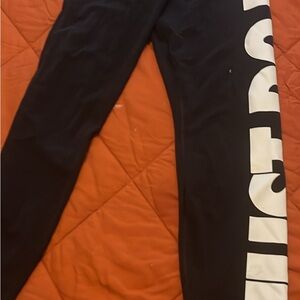Nike Black Leggings with Bold White Logo